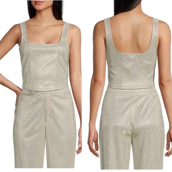 Gianni Bini Crop Top Pant Set - Picture 1 of 14